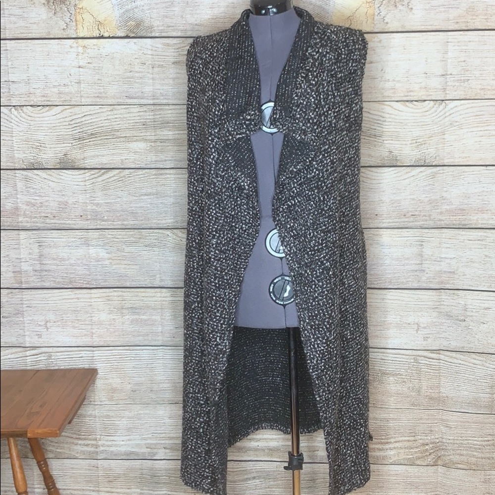 Chelsea and Theodore long open front cardigan
